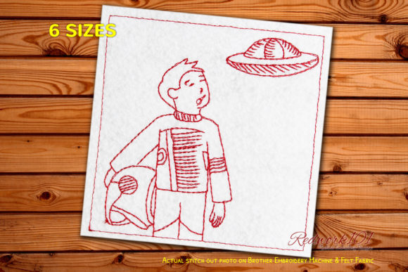 Astronaut in Space Suit with Helmet: A Stellar Embroidery Design