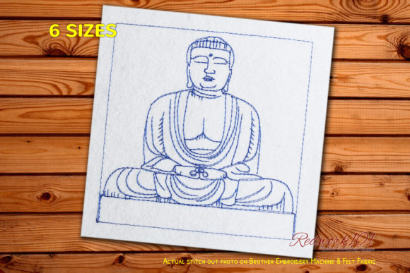 Buddhism Statue Machine Embroidery Design