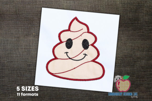Poop Emoji Applique: A Playful Addition