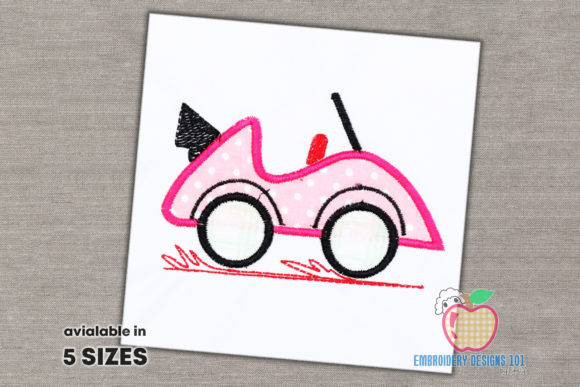 Race Cars Applique: A Stylish Touch for Apparel